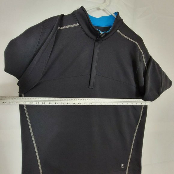 PGA Tour Jacket Mens L Black 1/4 Zip Pullover Athletic Long Sleeve Shirt Sweater - Picture 4 of 10